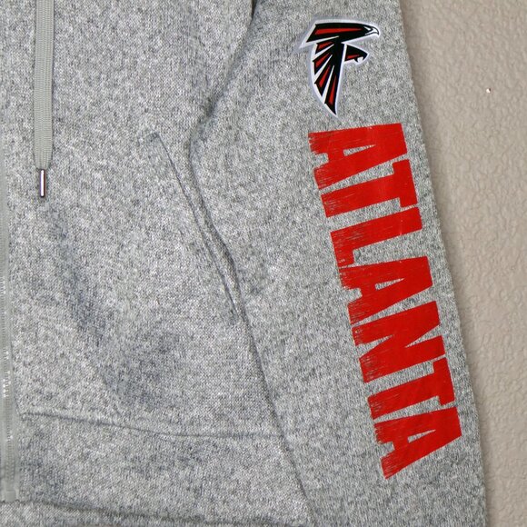Atlanta Falcons WEAR by Erin Andrews Women's Full-Zip Hoodie - Heathered Gray M - Picture 3 of 7